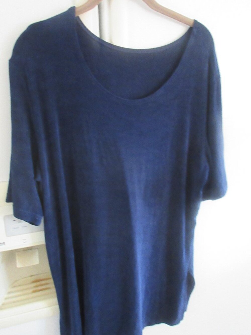 weekenders slinky travelers knit top easycare L xl long